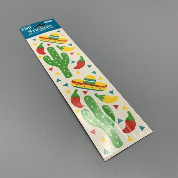 Vtg Frances Meyer Southwest Stickers Cactus 2 Sheet Scrapebooking Crafting NOS - Picture 4 of 7